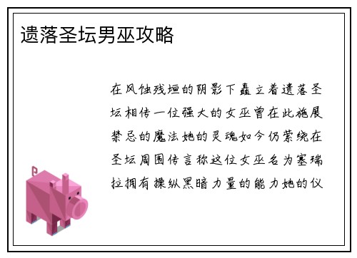 遗落圣坛男巫攻略