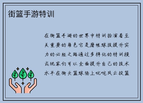 街篮手游特训